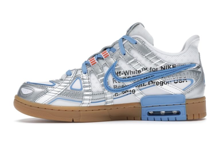 nike rubber dunk x off white unc