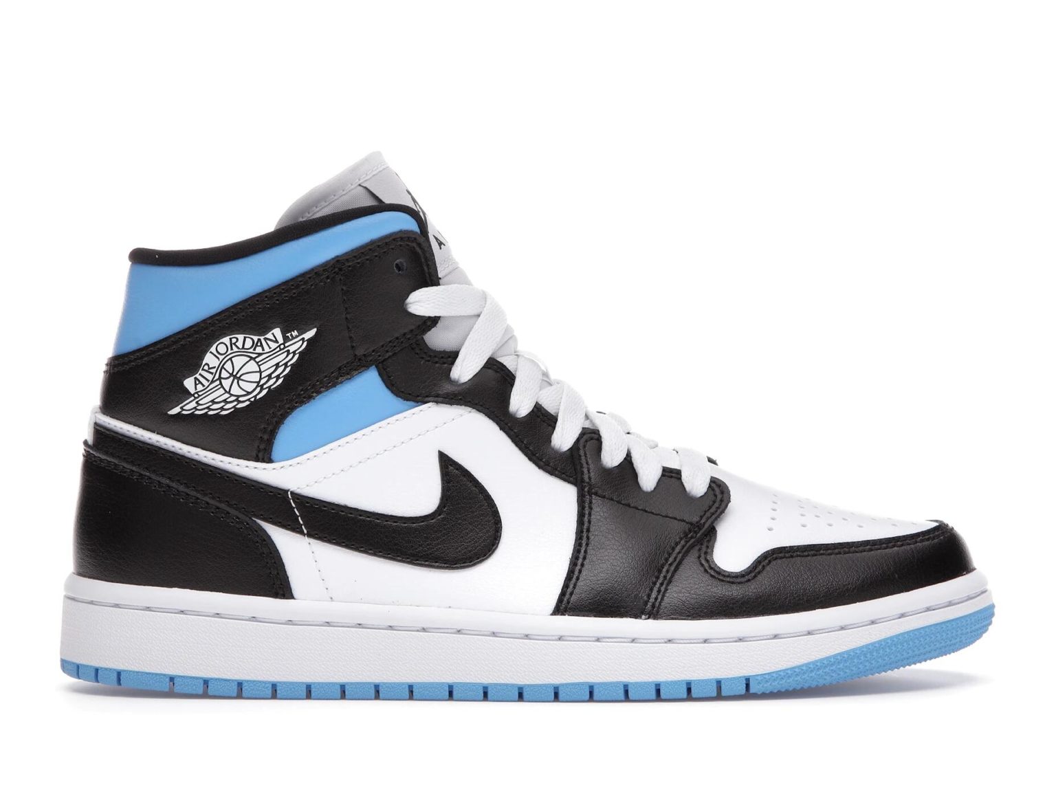 carolina blue and black jordan 1 low