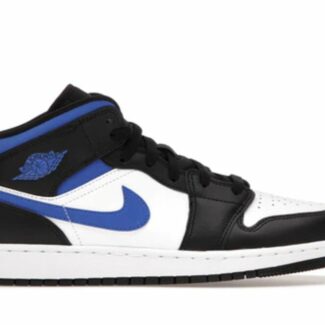 Air-Jordan-1-Mid-White-Royal-Black