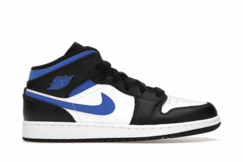 Air-Jordan-1-Mid-White-Royal-Black